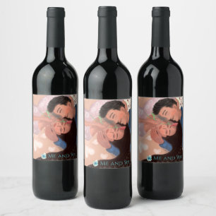 Étiquette Pour Bouteilles De Vin Romantique