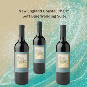 Étiquette Pour Bouteilles De Vin Romantique Cape Cod Destination côtière Mariage