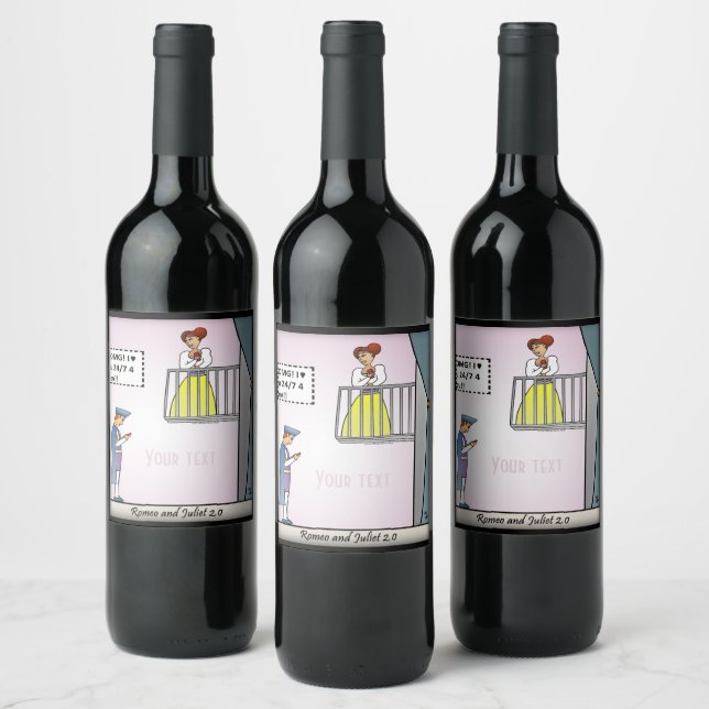Étiquette Pour Bouteilles De Vin Romeo et Juliet 2.0 (Bouteilles)