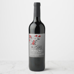 Étiquette Pour Bouteilles De Vin Roses enchantés