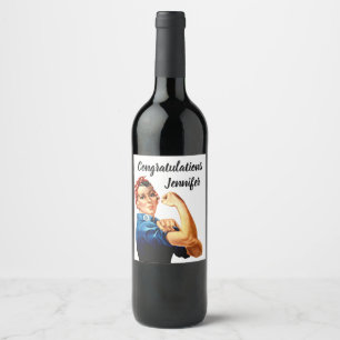 Étiquette Pour Bouteilles De Vin Rosie le Riveter personnalise