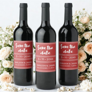 Étiquette Pour Bouteilles De Vin Rouge Enregistrer la date Étiquette de vin