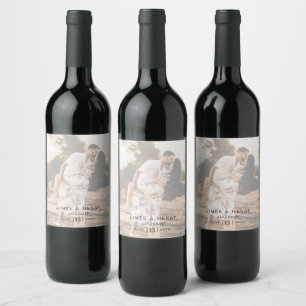 Étiquette Pour Bouteilles De Vin Russe Photo Mariage moderne