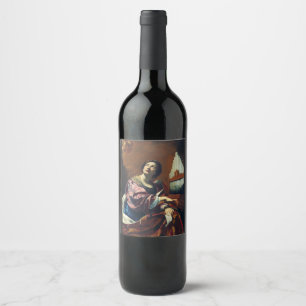 Étiquette Pour Bouteilles De Vin Saint Cecilia par Simon Vouet