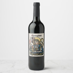 Étiquette Pour Bouteilles De Vin Saint Georges de la Chronique de Nuremberg