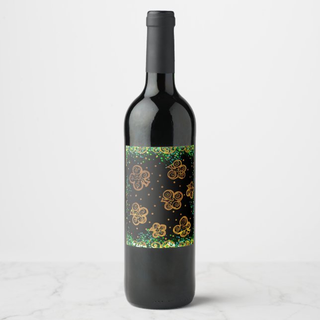 Étiquette Pour Bouteilles De Vin Saint Patty Art (Devant)