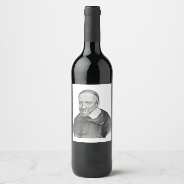 Étiquette Pour Bouteilles De Vin Saint Vincent de Paul (Devant)