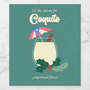 Étiquette Pour Bouteilles De Vin Saison Coquito