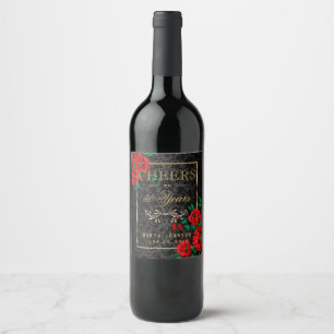 Étiquette Pour Bouteilles De Vin Salutations jusqu'à 50 ans - DO-IT-YOURSELF âge