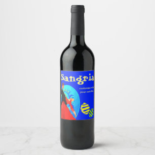 Étiquette Pour Bouteilles De Vin Sangria flamenco customisée