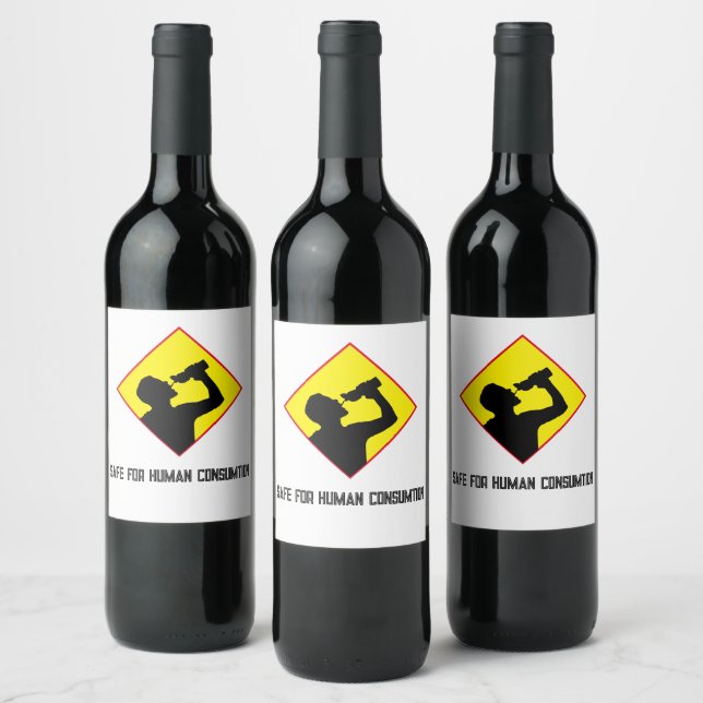 Étiquette Pour Bouteilles De Vin Sécurité de la consommation humaine (Bouteilles)
