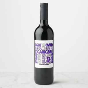 Étiquette Pour Bouteilles De Vin Sensibilisation à la violence familiale - Lutter c