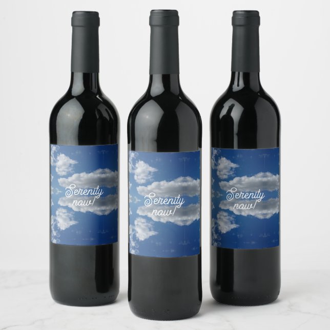Étiquette Pour Bouteilles De Vin Sérénité maintenant ! (Bouteilles)