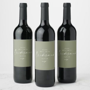Étiquette Pour Bouteilles De Vin Série de propositions de servante de script modern