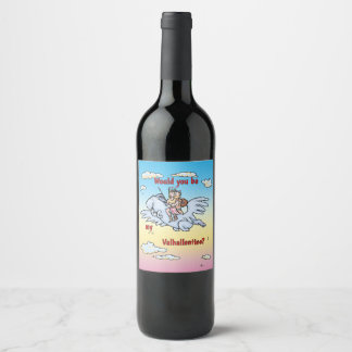 Étiquette Pour Bouteilles De Vin Seriez-vous mon Valhallentine ?
