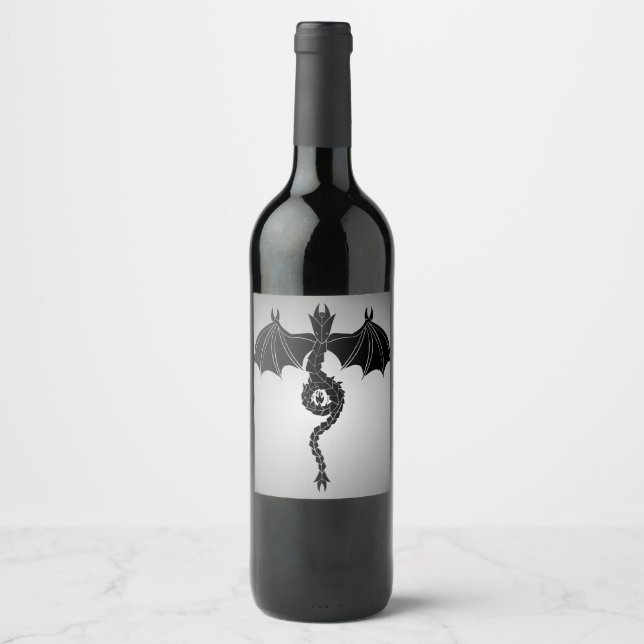 Étiquette Pour Bouteilles De Vin Serpent Dragon (Devant)