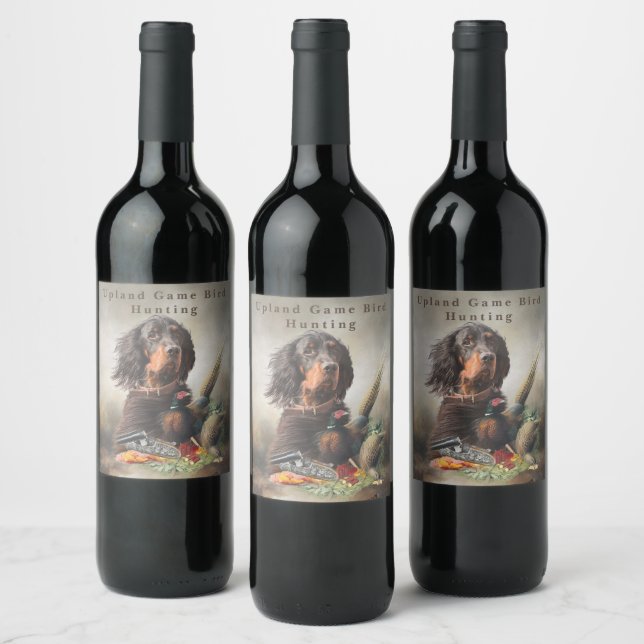 Étiquette Pour Bouteilles De Vin Setter Gordon  (Bouteilles)