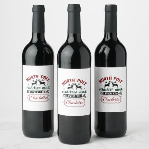 Étiquette Pour Bouteilles De Vin Signal de livraison surprise festive
