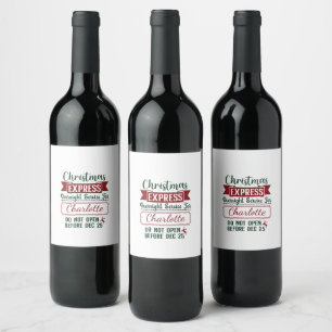 Étiquette Pour Bouteilles De Vin Signal de livraison surprise festive