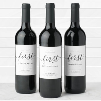 Étiquette Pour Bouteilles De Vin Simple encouragements à votre première personnalis