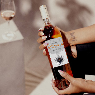 Étiquette Pour Bouteilles De Vin Simple fête gothique d'Halloween