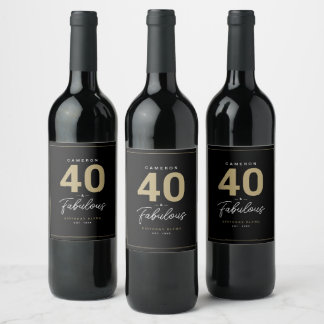 Étiquette Pour Bouteilles De Vin Simple moderne 40 & Fabuleux personnalisé