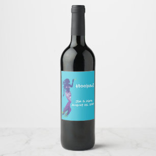 Étiquette Pour Bouteilles De Vin Sirène et Golden Hook