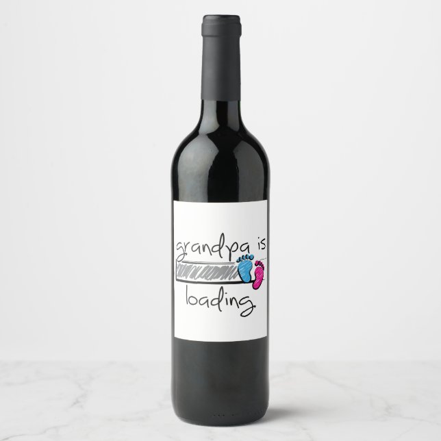 Étiquette Pour Bouteilles De Vin Slogan grandpa est loading. Devenir. (Devant)