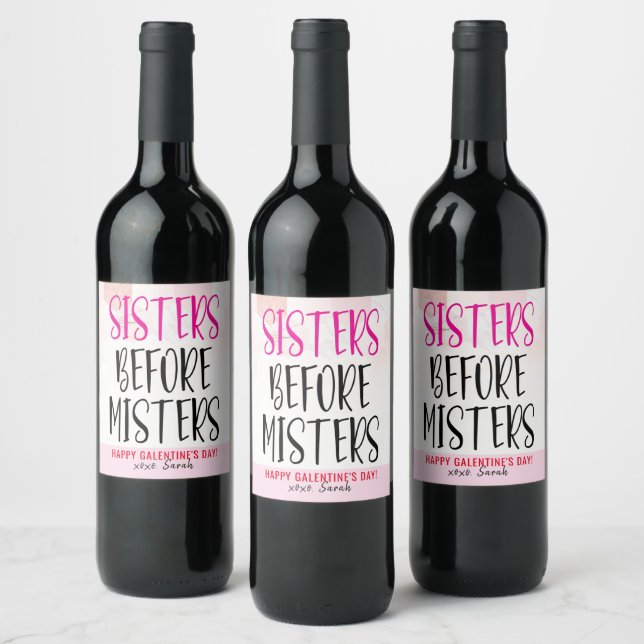 Étiquette Pour Bouteilles De Vin Soeurs avant la Saint-Pierre (Bouteilles)