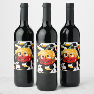 ÉTIQUETTE POUR BOUTEILLES DE VIN SOLEIL ! ENSOLEILLEMENT! :) ÉFFRAYANT HALOWEEN CIT