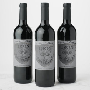 Étiquette Pour Bouteilles De Vin Sommelier de fer amateur de vin