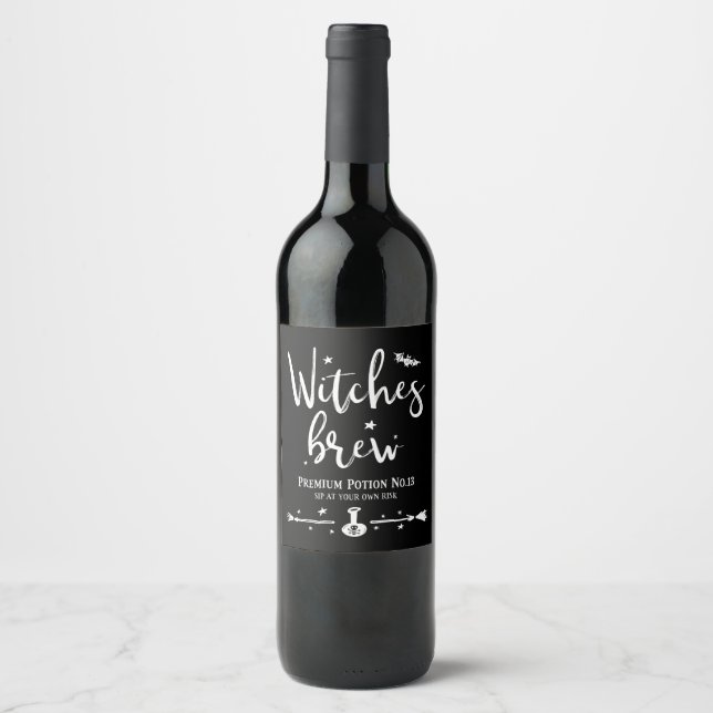 Étiquette Pour Bouteilles De Vin Sorcières brasser (Devant)