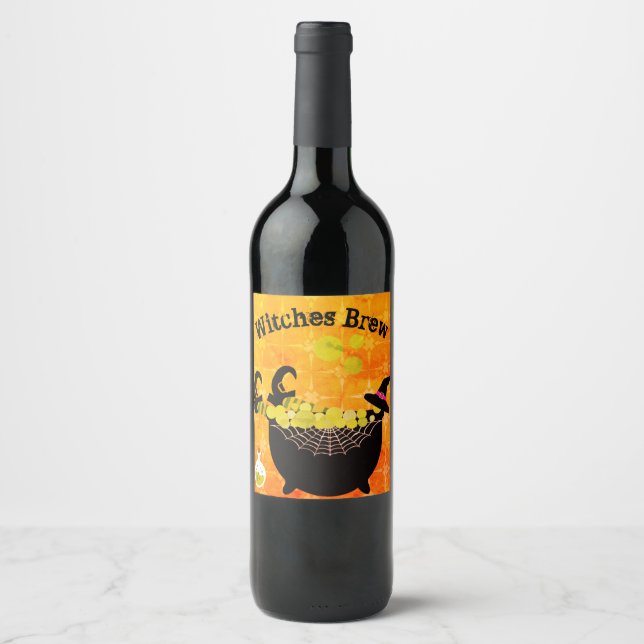 Étiquette Pour Bouteilles De Vin Sorcières brasser (Devant)
