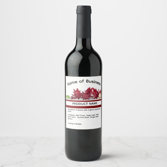 Étiquette Pour Bouteilles De Vin Sorrel & Ginger Label (Devant)