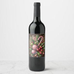 Étiquette Pour Bouteilles De Vin Sucre de canne classique / menthe poivrée verdure