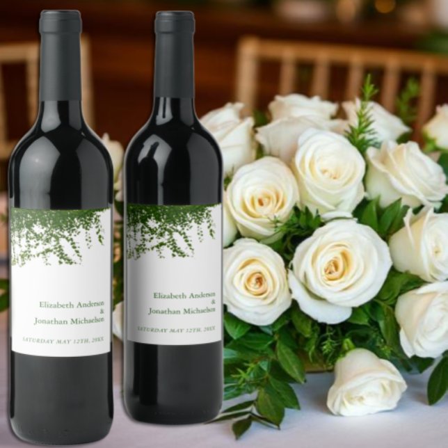 Étiquette Pour Bouteilles De Vin Suspendre le Mariage de verdure ivoirien (Créateur téléchargé)