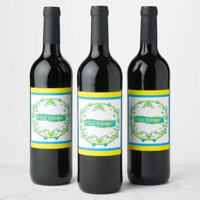 Étiquette Pour Bouteilles De Vin Symbole du milieu de l'été (Bouteilles)