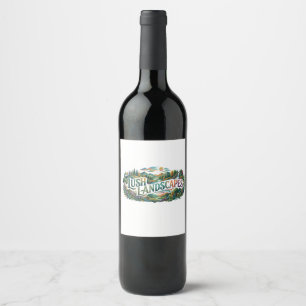 Étiquette Pour Bouteilles De Vin T-Shirt Paysages Luxuriants