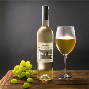 Étiquette Pour Bouteilles De Vin Tan Décontracté personnalisé   Photo  