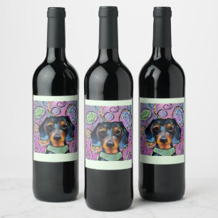ÉTIQUETTE POUR BOUTEILLES DE VIN TECKEL 