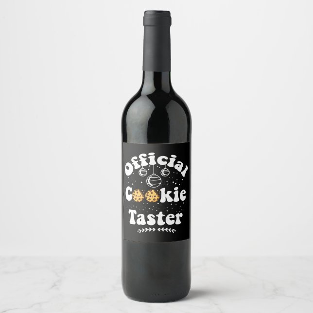 Étiquette Pour Bouteilles De Vin Témoignage officiel Amateurs de biscuits Noël (Devant)