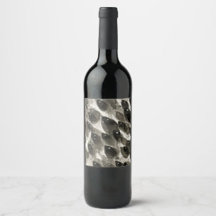 Étiquette Pour Bouteilles De Vin Tempête de poissons