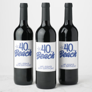 Étiquette Pour Bouteilles De Vin Tendance dessin à main levée Doodle 40 est une fêt