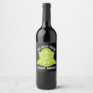 Étiquette Pour Bouteilles De Vin Tennis-