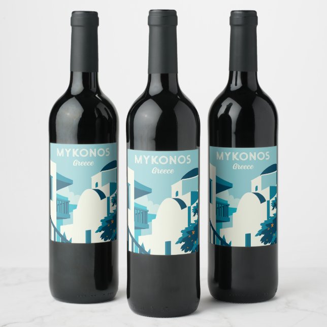 Étiquette Pour Bouteilles De Vin Texte personnalisé Grèce (Bouteilles)