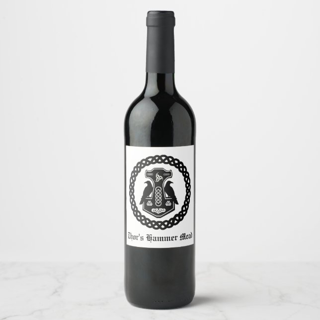 Étiquette Pour Bouteilles De Vin Thor's Hammer Mead (Devant)