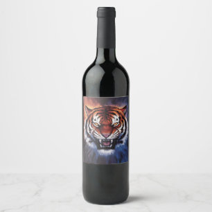 Étiquette Pour Bouteilles De Vin tigre