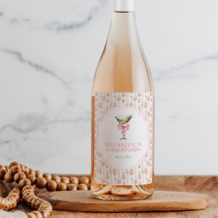Étiquette Pour Bouteilles De Vin 'Tini Bit Ancien Martini Coquette Anniversaire