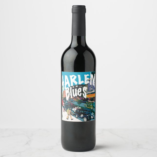 Étiquette Pour Bouteilles De Vin Toast à Harlem Nights (Devant)