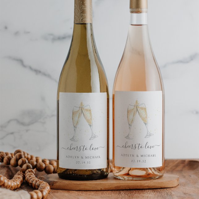 Étiquette Pour Bouteilles De Vin Toast Champagne "Cheval to Love" Personnalisé (Créateur téléchargé)